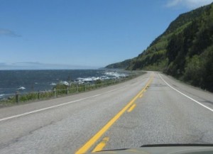 Route 132 en Haute-Gaspésie, photo : MCL.